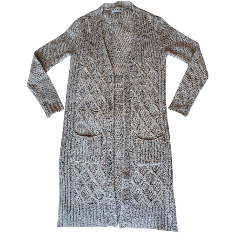 OSCAR ST Women's Cardigan Duster Wool Blend Size M/L
